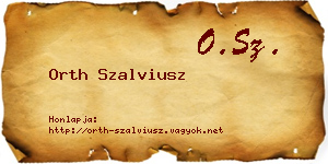 Orth Szalviusz névjegykártya